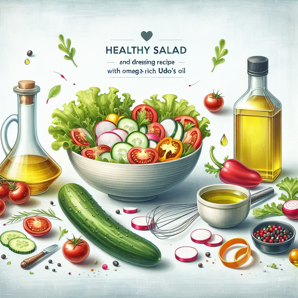 Healthy Salad and Dressing Recipe with Omega-3 Rich Udo's Oil